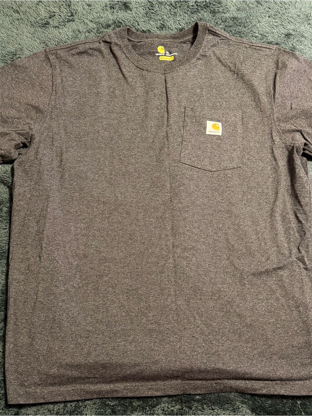 Carhartt Men’s Heather Gray Short-Sleeve Pocket Tee